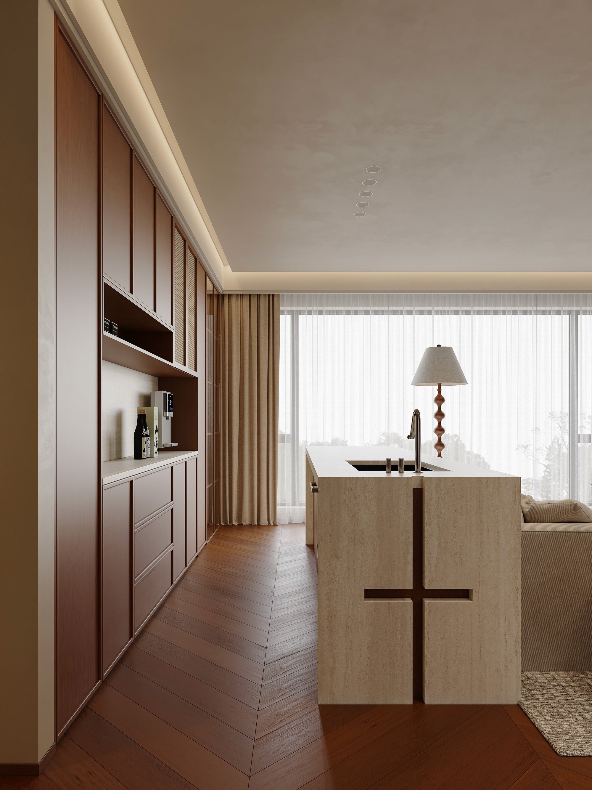 Residential renovation Singapore contemporary apartment interior